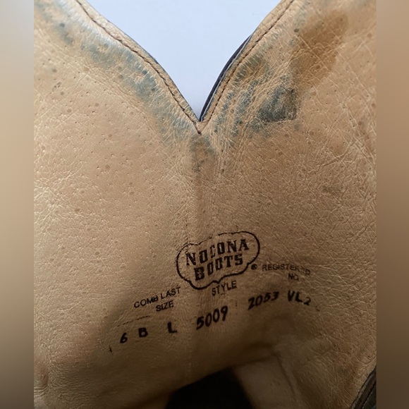 Genuine Leather Nocona Cowboy boots bluebonnet - Picture 6 of 13